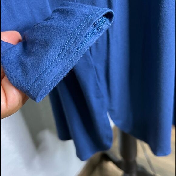 Eileen Fisher Long Sleeve Blue Tunic Blouse Casual  Sz small - Picture 12 of 15